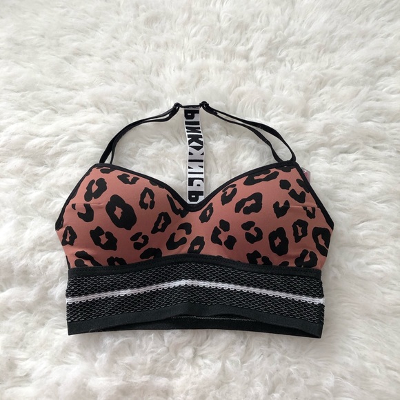 VS PINK cheetah print T-back sports bra - Picture 1 of 3